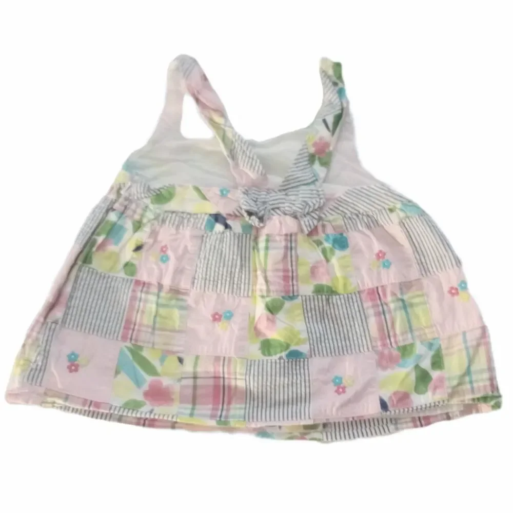 Gymboree Pink Patchwork Layered Tank Top Sz 6 Girls